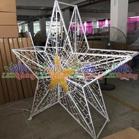 Riesige Weihnachts dekoration Kunden spezifische Einkaufs zentrum Decke hängen große 3D Weihnachten LED Stern Motiv Lichter