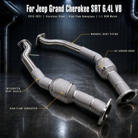 Tubería de Escape de Alto Flujo para Jeep Grand Cherokee SRT 6.4L V8 2015-2021, Tubo de Escape Deportivo SS304, Mejora de Rendimiento