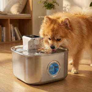Fontaine à eau intelligente en acier inoxydable pour animaux de compagnie, grande capacité de 3,2 L pour chiens et chats, avec capteur sans fil et conception détachable - Product Image 1