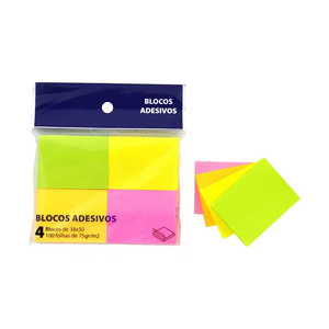 Bloc de Notas Adhesivas de 4 Colores, 38X50mm, 100 Hojas, Autoadhesivas, para Oficina, Escuela, Hogar, Estudio, Planificación, Recordatorios - Product Image 2