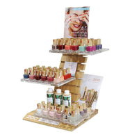 Présentoir de sol personnalisé pour produits de beauté, cosmétiques, maquillage et vernis à ongles pour magasins de détail