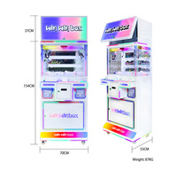 Distributeur de Prémiers à LED Colorés 50 Grilles, Équipement de Distribution de Petits Jouets et Souvenirs pour Salles d'Arcade et Centres de Jeux