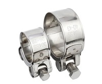 Collier de serrage réglable à bande large pour tuyaux, en acier inoxydable, à vis sans fin, pour tubes de carburant et d'eau