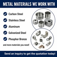Pinces à ressort personnalisées, clips de retenue métalliques, pièces d'emboutissage en tôle, acier inoxydable, acier à ressort, fabrication industrielle