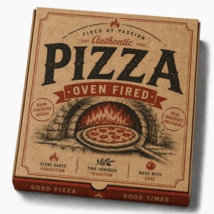 Boîte à pizza en carton ondulé <span class=keywords><strong>jetable</strong></span> écologique avec logo personnalisé en gros pour l'emballage de la restauration rapide et des boulangeries - Product Image 1