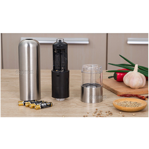 Moulin électrique en acier inoxydable avec noyau en céramique pour épices et assaisonnements - Product Image 1