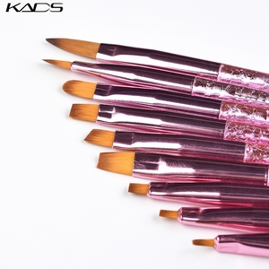 KADS – ensemble de pinceaux pour nail art en cristal dégradé rose, 9 pièces, en Nylon, pour dessin, gel UV, peinture, outil professionnel pour manucure - Product Image 2