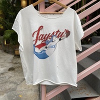 Poids lourd détresse coton surdimensionné strass impression Vintage Streetwear vêtements Curling coupé Muscle chemises hommes t-shirts