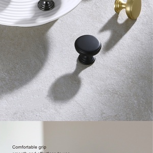 Modern Minimalist Zinc Alloy Round <b>Pull</b> Handle for Kitchen Cabinet Dresser <b>Drawer</b> Bedroom Bathroom-Durable & Easy Installation - Product Image 5