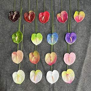 Palmier rouge Simulation Plante Verte Flamingo Palmier Guanyin Lotus Pastorale Pendule Conception Fleur Feuille Style Campagnard Maison - Product Image 2