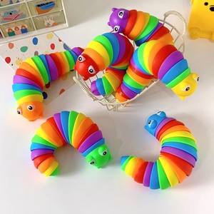 Nouveau Jouet Éducatif Polyvalent Anti-Stress Style TikTok, en Plastique, Escargot, Lombric, Chenille, Résistant aux Déchirures, Multicolore, Unisexe - Product Image 4