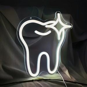 Enseigne Lumineuse Néon « Dent » pour Cabinet <span class=keywords><strong>Dentaire</strong></span>, <span class=keywords><strong>D</strong></span>écoration Murale Sourire, Accessoires de Dentiste, Ballons et Lumières - Product Image 1