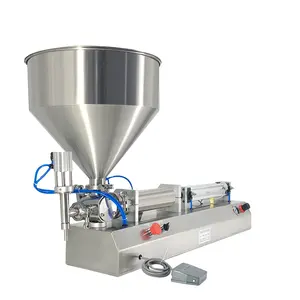 Customized semi automatic filling machine paste flow paste honey cream small bottle filler machine with hopper