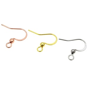 Stainless Steel Ear <b>Hooks</b> With Beads Gold Rose Gold Silver Color Jewelry Findings For <b>Earrings</b> DIY Accessories Wholesale - Product Image 5