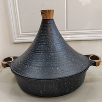 Tajine marocain traditionnel commercial 28 cm 32 cm, antiadhésif, en marbre, compatible induction, résistant aux hautes températures