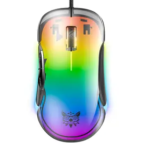 ONIKUMA CW925 RGB Mouse da gioco retroilluminato accessori per Computer Mouse da gioco con cavo ottico personalizzato