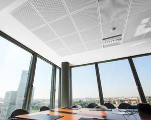 <span class=keywords><strong>Grille</strong></span> de plafond suspendu <span class=keywords><strong>perforée</strong></span> en aluminium et <span class=keywords><strong>acier</strong></span> pour usage commercial - Product Image 4