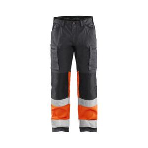 Blaklader-155118119653D112 Hi-Vis กางเกงยืดกลางสีเทา/ส้ม-EAN 7330509746295ชุดทำงาน HI-VIS - Product Image 1