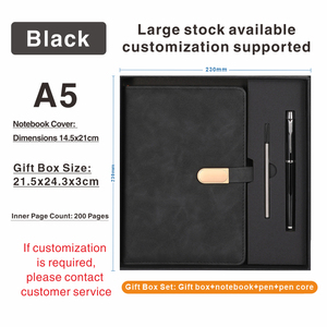 फैक्टरी ए 5 नोटबुक कस्टम लोगो रचनात्मक कस्टम डायरी थोक, ए 5 बिजनेस नोटबुक उपहार बॉक्स सेट - Product Image 2
