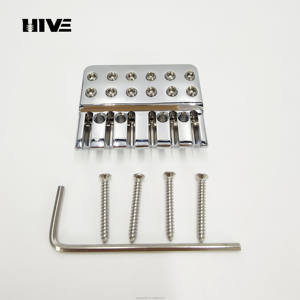 غيتار كهربائي بدون رأس جسر غيتار بستة أوتار مع أوتاد ضبط قفل وإكسسوارات أصلية بالفضة والأسود. - Product Image 4