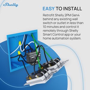 Shelly 2PM Gen4 wi-fi Zigbee Matter a 2 canali Smart relè interruttore misurazione alimentazione per automazione domestica Alexa SmartThings persiane - Product Image 4