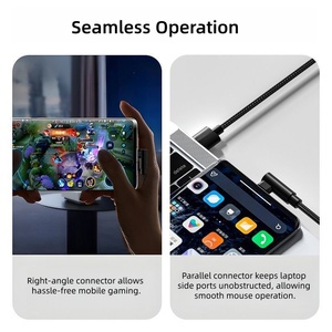 Câble <span class=keywords><strong>de</strong></span> données en nylon tressé à prix <span class=keywords><strong>de</strong></span> gros, 120W 6A, en cuivre pur, charge rapide, Type C, coudé à 90 degrés, pour les nouveaux iPhone, Huawei, Xiaomi - Product Image 4