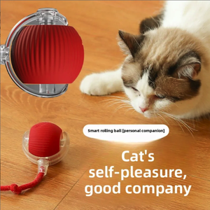 可定制且耐用的自动互动猫玩具球 - Product Image 1