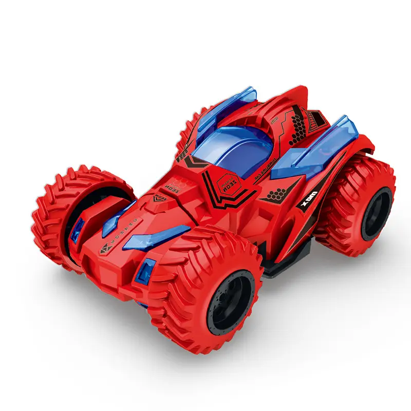 Hot Selling Four-Wheel Drive Inertial Monster Truck Stunt Mini Cars Inertia Power Plastic Push Friction Car Toys For Kids