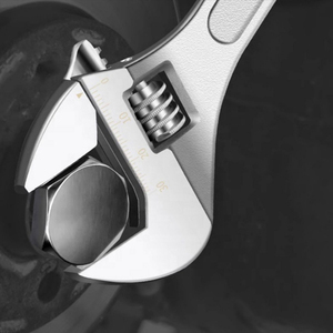 Adjustable Multi-Functional Wrench with Short Handle <strong>Large</strong> Opening <strong>Spanner</strong> for Bathroom Use Metric Measurement System - Product Image 4