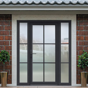 <span class=keywords><strong>Puerta</strong></span> abatible de aluminio moderna para entrada delantera o <span class=keywords><strong>patio</strong></span> Opciones de panel o vidrio completo Uso exterior de <span class=keywords><strong>puerta</strong></span> trasera residencial personalizada - Product Image 2