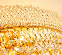 Luminaires de plafond pour villa, lampes suspendues modernes, acier inoxydable, éclairage personnalisé, hôtel, or, luxe, cristal, grand lustre