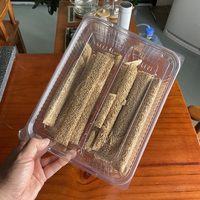 Boîte d'emballage alimentaire transparente en PET thermoformé, 1 mm d'épaisseur, personnalisable, carrée/rectangulaire, pour emporter, pour biscuits et aliments pour animaux