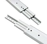 Glissières à fermeture amortie à roulement à billes en gros, amortissement hydraulique, métal, 45 mm, capacité de charge de 21 à 30 kg, pour l'extérieur, la chambre à coucher, la salle à manger, la maison