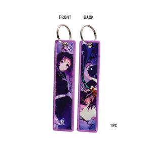 Llavero de Tela Tejida con Estampado de Anime de Tanjirou Kamado y Nezuko, 38 Estilos, Venta al por Mayor, <span class=keywords><strong>GM</strong></span>, Llavero con Cordón, Logotipo Personalizado - Product Image 2