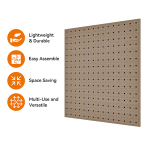 Chất lượng cao không thấm nước lưu trữ Pegboard nội thất WPC Chất liệu PEG bảng tường Bảng điều khiển cho phòng khách nhà để xe trẻ em phòng - Product Image 4