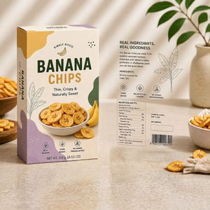 Caja de Bocadillos Tropicales con Chips de Frutas Personalizados - Product Image 1