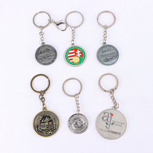 Wholesale Custom Logo Round Metal Keychain with Antique Finish for Corporate Branding and Automotive Industry Promotions