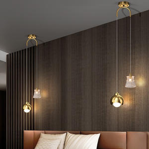 Modern Bedside <b>Chandelier</b> Bedroom Hotel Kitchen Island Modern Led Long Line <b>Pendant</b> <b>Light</b> - Product Image 5