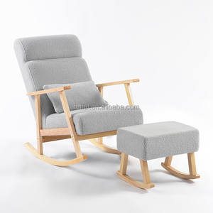Silla Mecedora de Madera Moderna, Portátil y Ajustable para la Lactancia Nocturna del Bebé, para el Dormitorio de la Madre y el Apartamento - Product Image 1