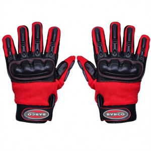 Gants de sécurité en cuir Barco, épaisseur 16 oz, longueur 28 cm, poignet élastique, bouts des doigts antidérapants, sans latex, usage général, noir - Product Image 6