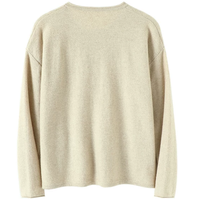 Cardigan en maille décontracté pour femme 2026, coupe ample avec poches, col rond, bouton unique, motif uni, idéal printemps-automne
