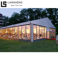 Structure en alliage d'aluminium GB6061-T6 à usage permanent pour salles de mariage, centres d'événements et expositions avec mur en verre trempé
