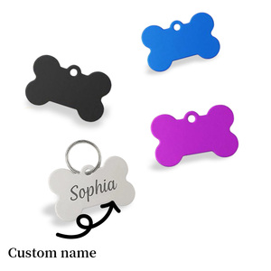 Etiquetas de Identificación Personalizables para Mascotas, Colgantes de Aleación de Aluminio con Múltiples Formas, Placas Grabadas con Nombre y <span class=keywords><strong>Teléfono</strong></span> para Gatos y Perros, para Dueños de Mascotas - Product Image 2