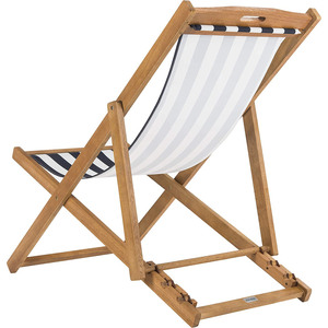 Natural Outdoor Collection Loren Teak White pieghevole Sling Adirondack Chair - Product Image 4