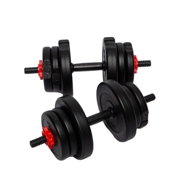 Wholesale Adjustable Concrete Cement Dumbbell Sets 10kg 20kg Exercise Fitness Equipment for Bodybuilding for Men and Women