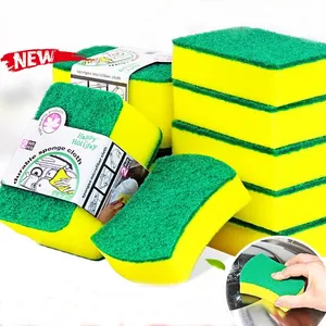 A2427 High Density Kitchen Cleaning Sponges Kitchen Sponges For Dishes Cleaning Foams Eraser Bathroom Dishcloth Scrub Sponges