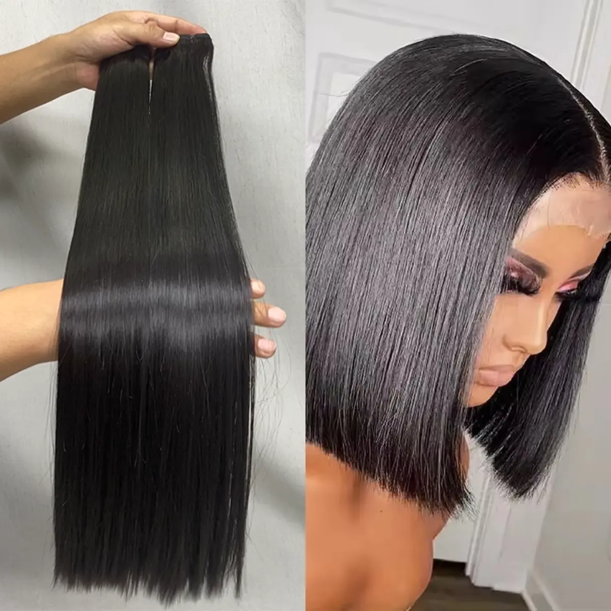 Cheap Bone Straight Short Bob Wigs Human Hair Lace Front Wigs For Black Women Raw Brazilian Full Hd Lace Frontal Wigs Human Hair