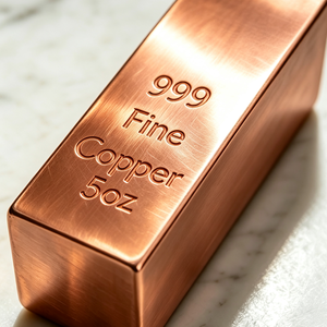 Barra de Cobre Puro 999 de 5oz, Lingote Sólido con Acabado Cepillado, Forma Cuadrada, Sin Aleación - Product Image 5