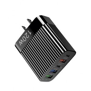 อะแดปเตอร์แปลงไฟแบบ Universal 120W 5 พอร์ต สำหรับเดินทาง ใช้ได้กับปลั๊ก US EU UK พร้อมพอร์ต Type-C และ USB-A สำหรับโทรศัพท์มือถือและหูฟัง - Product Image 1