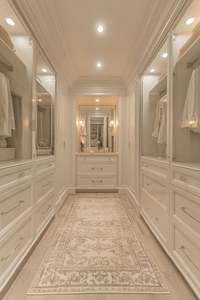 Armario Moderno Personalizado Hecho de Tablero de Partículas |   Armario Modular para Dormitorio con Iluminación LED y Sistema de Cierre Suave OEM ODM - Product Image 6